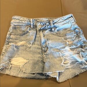 Distressed Denim Shorts